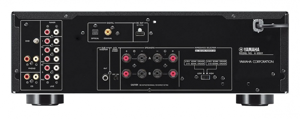 Yamaha A-S501 II mit Indiana Line Utah 5, 2.0 Stereo-Set in Schwarz