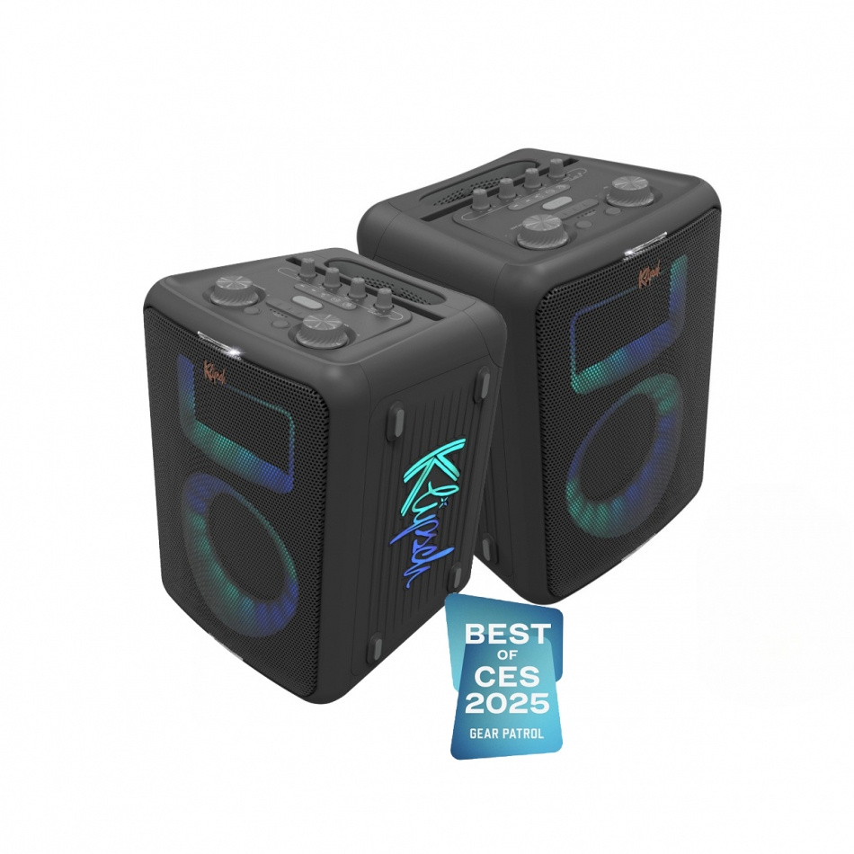 2er-Set Klipsch Vegas Partylautsprecher mit Bluetooth & Mikrofon