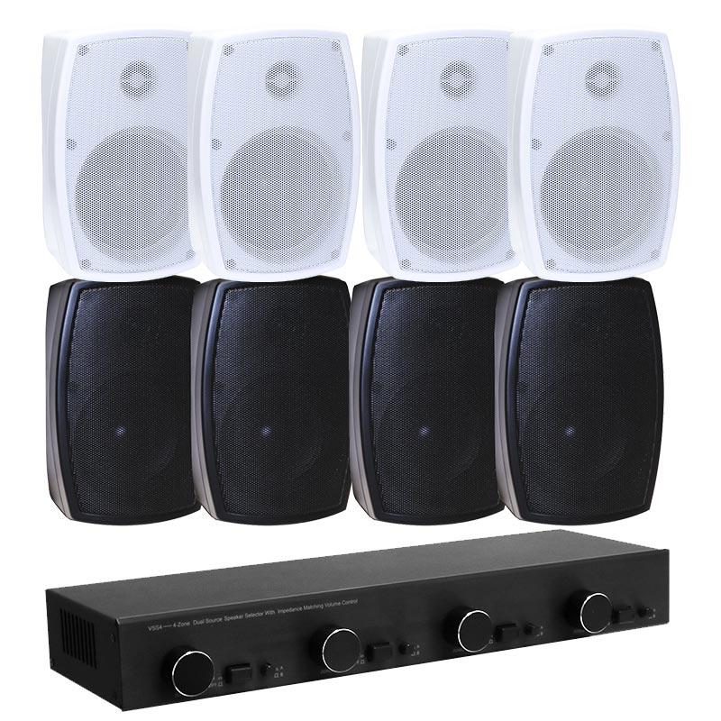 4 Paar System One Lautsprecher mit Lautsprecherumschalter VSS4
