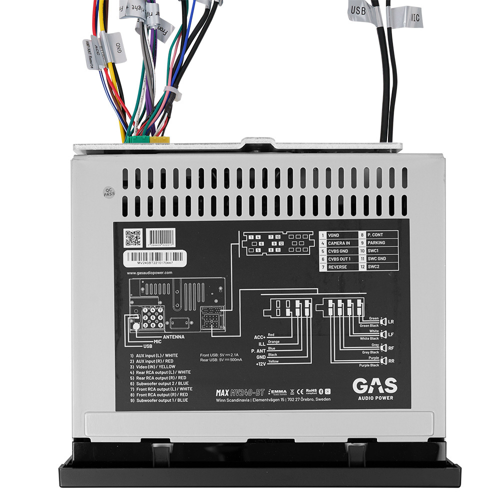 Einbausatz Volkswagen 2-DIN & GAS MAX MV240-BT