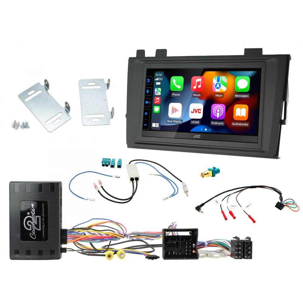 Einbausatz 2-DIN Volkswagen T6.1 (MIB-PQ) & JVC KW-M785DBW