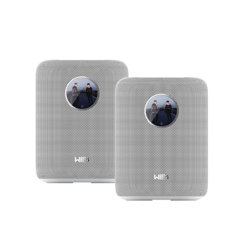 2er-Pack WiiM Sound smarte Lautsprecher mit Display, weiß