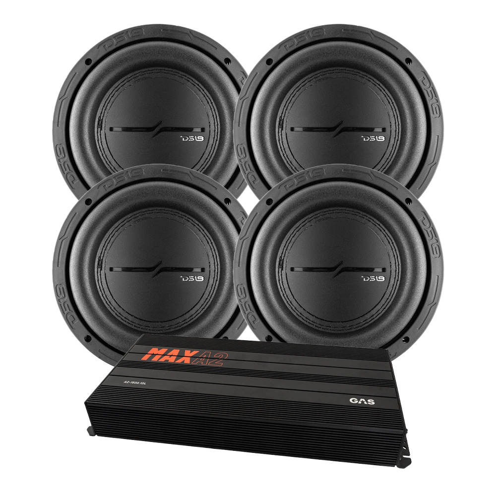 4er-Pack DS18 ZXI6.2D & GAS MAX A2-1500.1DL, Basspaket