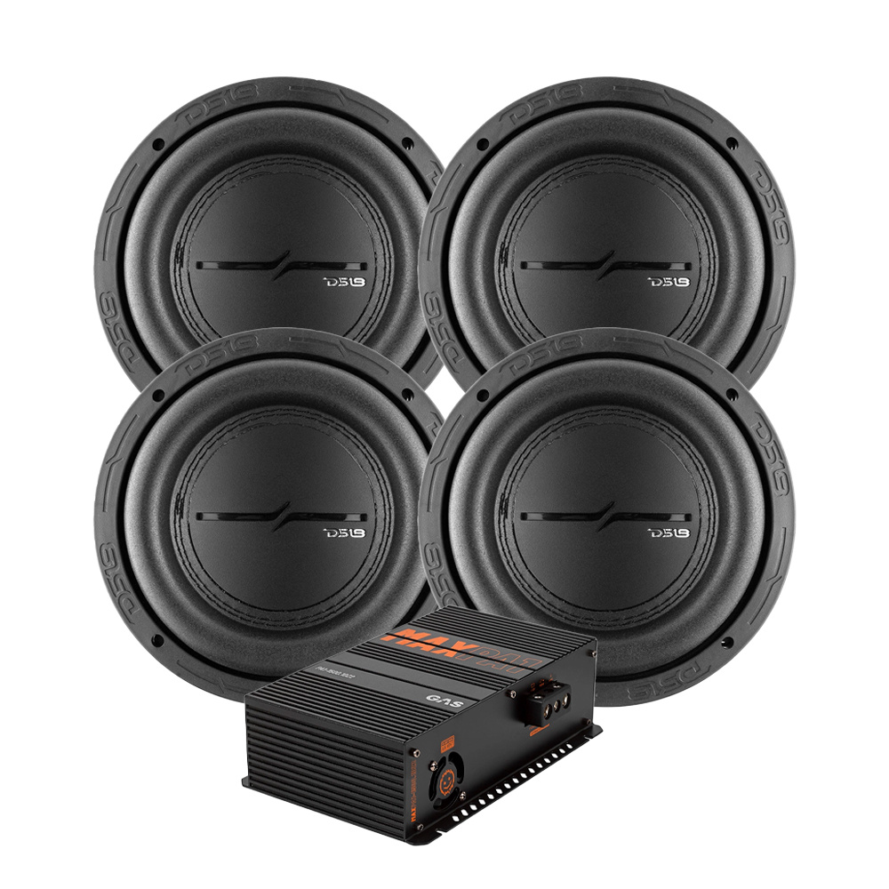 4er-Pack DS18 ZXI6.4D & GAS MAX PA1-1500.1DZ2, Basspaket