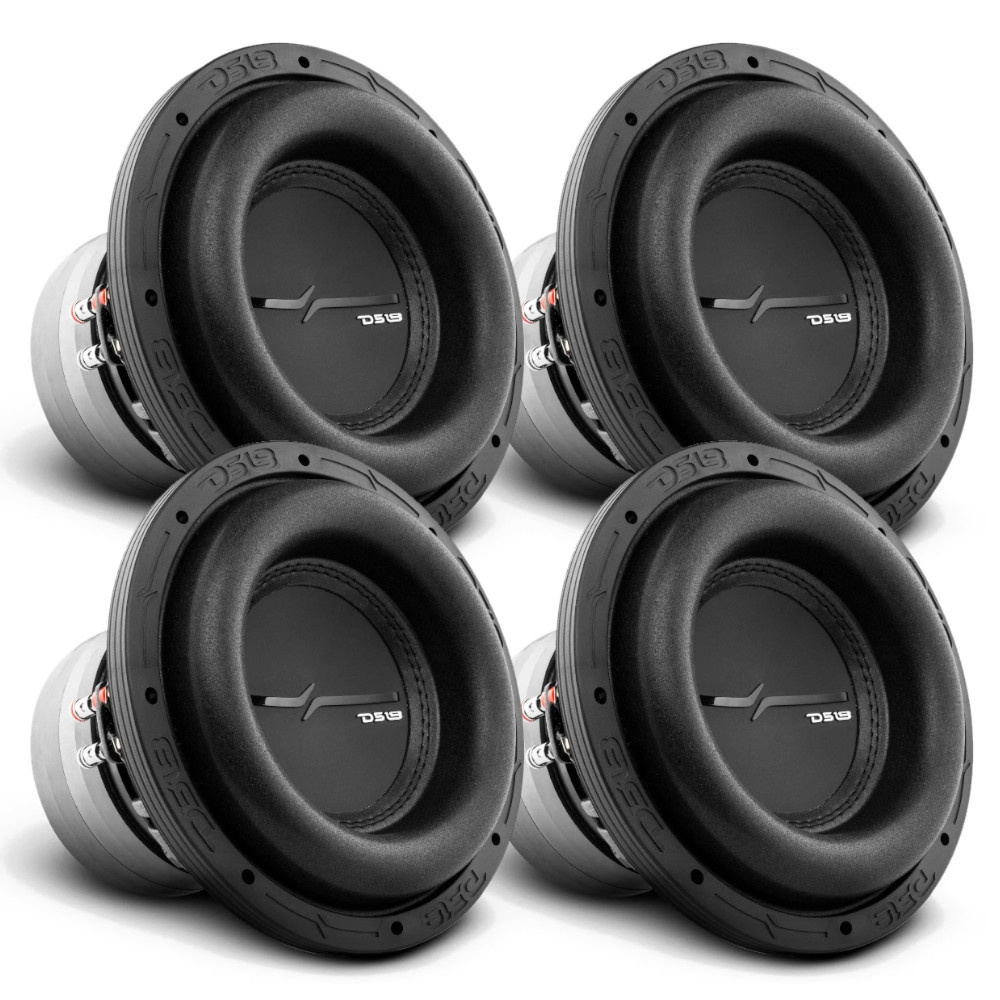 4er-Pack DS18 ZXI8.2D, Langhub-8-Zoll-Basslautsprecher
